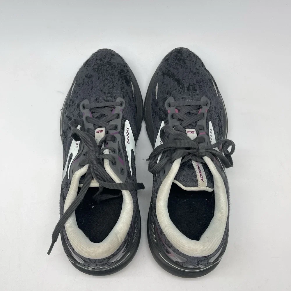 Brooks Sneakers Womens 9.5 D Adrenaline GTS 23 1203811B072‎ Black Running Shoes